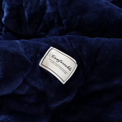 Super Soft Warm Throw Blanket Three-Layer Thick Velvet Solid Color Bedspread Coral Fleece Home Throws Adult Bed Cover Winter