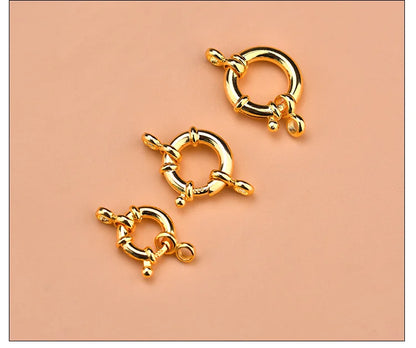 925 Sterling Silver Spring buckle accessories, circle bubble buckle, necklace joint beads buckle, DIY DIY connection buckle