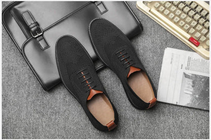 Male Sneakers Summer Knitted Mesh Casual Shoes Lightweight Casual Shoes Breathable Walking Footwear Shoes For Men