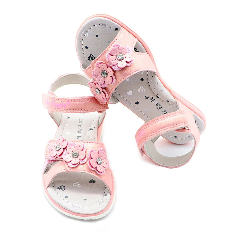 Girls Sandals Brand Sandals Child Summer Cut-outs Rubber Leather School Sport Shoes Breathable Open Toe Casual Sandals Girls New