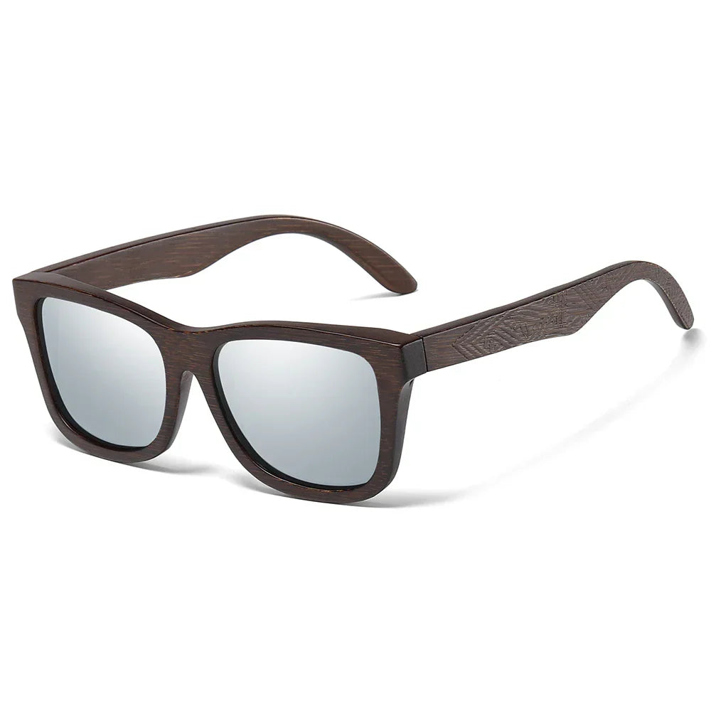 Natural Bamboo Wooden Sunglasses Handmade Polarized Glasses Mirror Coating Lenses Eyewear With Gift Box