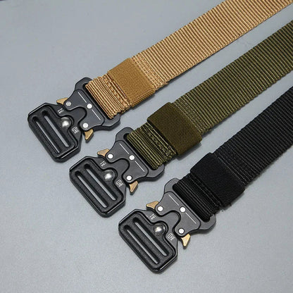 Men's Belt Outdoor Hunting Tactics Belt Multi functional Buckle Nylon Belt High Quality Marine Corps Canvas Belt
