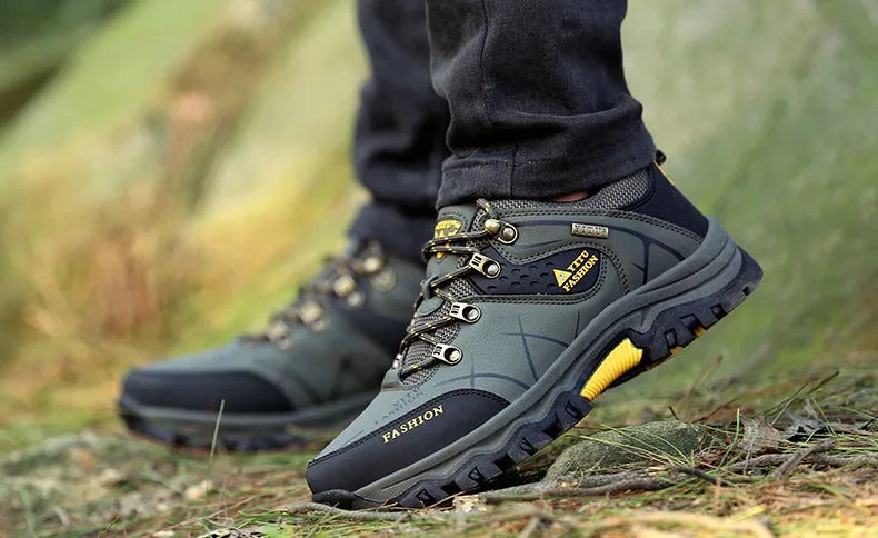 Men Winter Snow Boots Waterproof Leather Sneakers Super  Warm Men's Boots Outdoor Male Hiking Boots Work Shoes Size 39-47