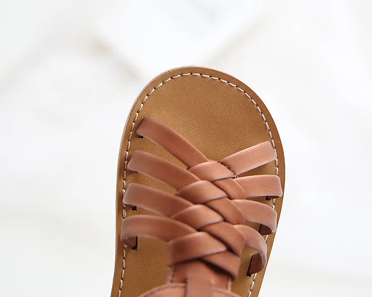 Kid girl Sandals toddler Girls flat Sandals girls braid sandals