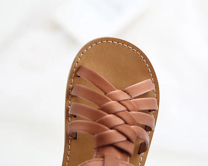 Kid girl Sandals toddler Girls flat Sandals girls braid sandals