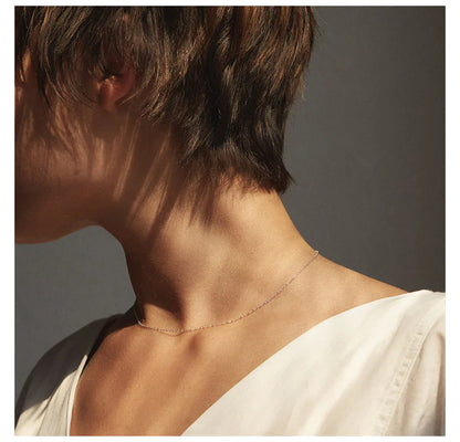 Fine Chain Necklace Stainless Steel Gold Color Pendants Short Long Statement Women  Colar Gift Stainless Steel Jewelry