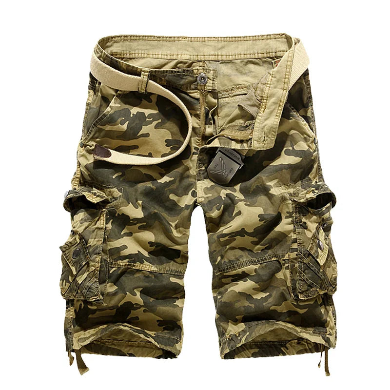 Camouflage Loose Cargo Shorts Men Cool Military Camo Short Pants