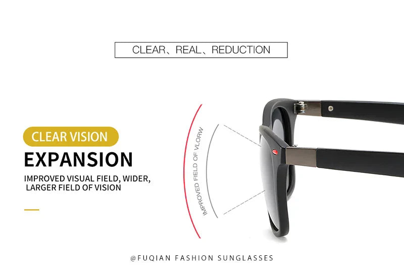 Polarized Sunglasses Men Women Classic Square Plastic Driving Sun Glasses Male Fashion Black Travelling Shades UV400