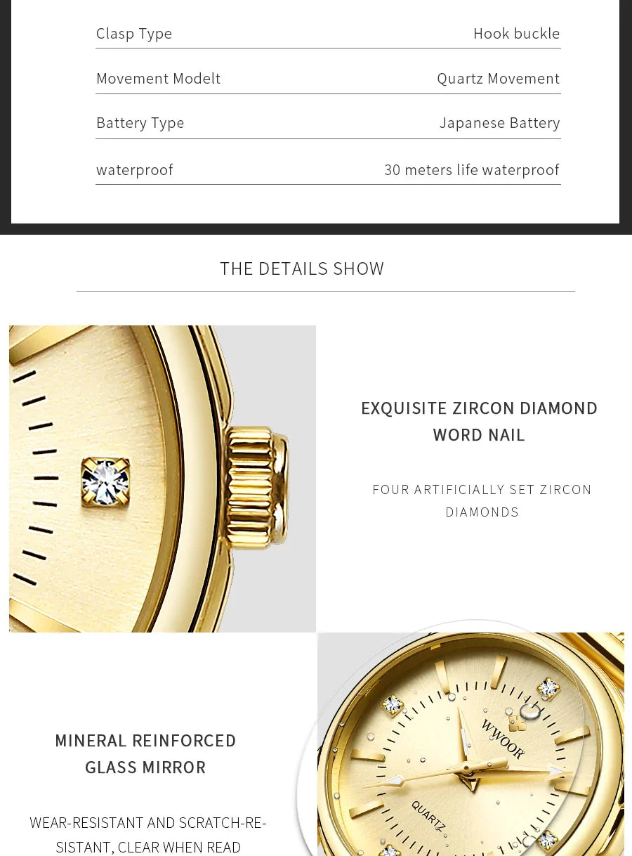 Luxury Brand Dress Gold Watch Ladies Elegant Diamond Small Quartz Wrist Watches For Women Steel Mesh Clock zegarek damski