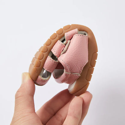 Hot selling little girl flower Sandals kids closed toe princess shoes for summer 3-7years older