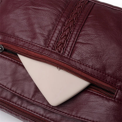 Fashion All-match Solid Color Messenger Bag High Capacity Womens Shoulder Bags 2021 New High Quality Pu Leather Women Handbag