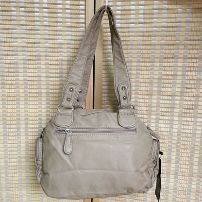Women Small Handbags Satchel Top-handle Handbag PU Shoulder Bag 8”x11” Dumpling Pack Multi-pockets Shoulder Bag