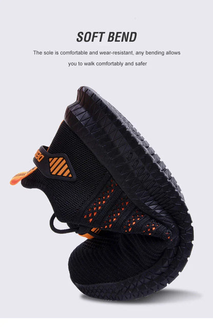 Work Safety Shoes Non-slip Waterproof Anti-smashing Steel Toe Puncture Working Boots Lightweight Fashion Sneakers For Men Women