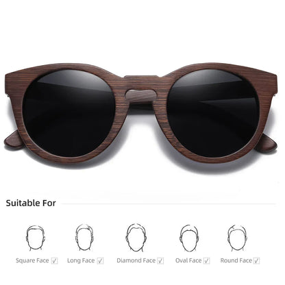 Desgin Spring New Style 100% Bamboo Polarized Sunglasses Men Women Fashion Glasses UV400 paper Box 8240