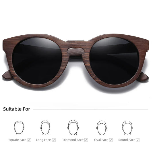 Desgin Spring New Style 100% Bamboo Polarized Sunglasses Men Women Fashion Glasses UV400 paper Box 8240