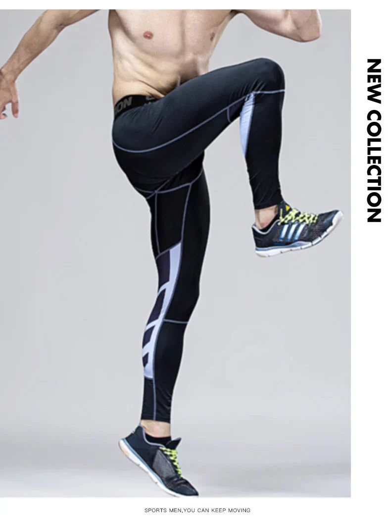 Men's Compression Pants Cycling Running Basketball Soccer Elasticity Sweatpants Fitness Tights Legging Trousers Rash Guard Gym