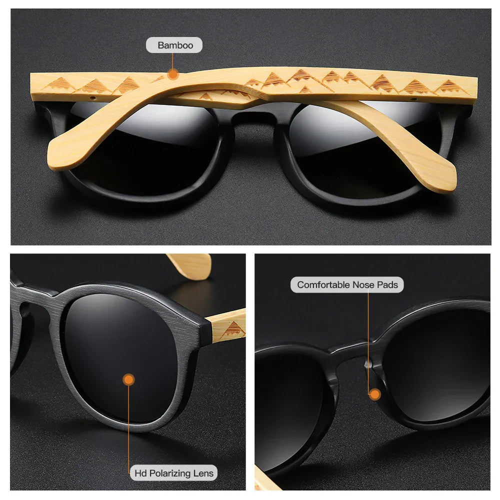Handmade Sunglasses Men Polarized  Bamboo Wood Women Sunglasses High Quality With Sunglasses carton box S1936