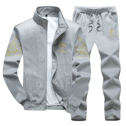 Men Set Large Size 6XL 7XL 8XL 9XL Fashion 2025 Autumn Winter Homme Suit Sweatshirt Sweatpants Men's Set Male Tracksuit Jacket