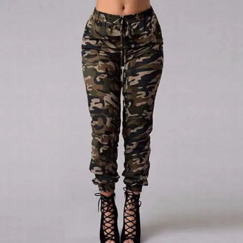 Stretchy Waistband Convergent Trousers Fashion Plus Size Pants