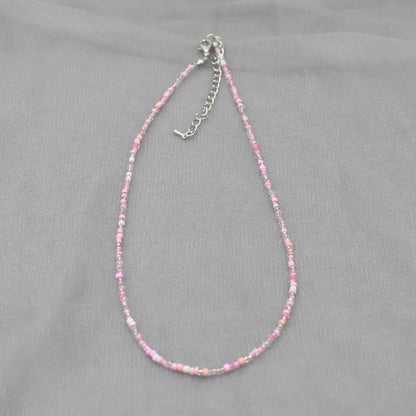 Simple Seed Beads Strand Choker Necklace Women String  Collar Charm Colorful Handmade Bohemia Collier Femme Jewelry Gift