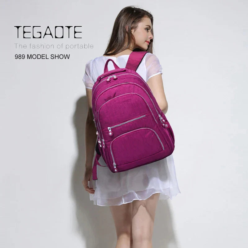 Aesthetic School Backpacks for Teenagers Girl 2024 Nylon Waterproof Travel BackPack Purse Women Laptop Bagpack Mochila