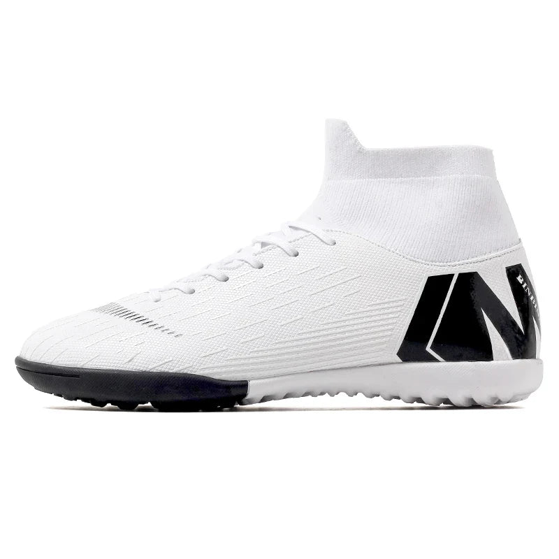 New Futstal FG/TF Orange Soccer Boots For Men High Top Men Soccer Cleats Football Trainers Men Sport Shoes zapatillas de futbol