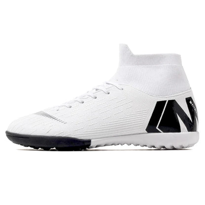 New Futstal FG/TF Orange Soccer Boots For Men High Top Men Soccer Cleats Football Trainers Men Sport Shoes zapatillas de futbol