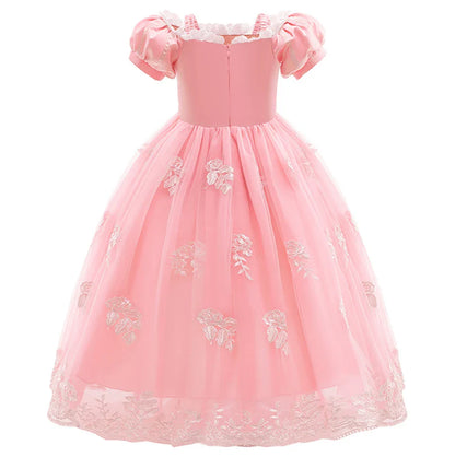 Girl Cosplay Princess Aurora Rapunzel Dress Up Kids Christmas Halloween Tulle Fancy Costume for Children Girls Birthday