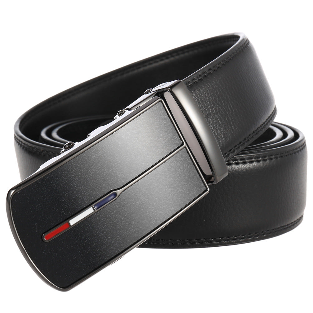 Cowskin Belt Men High Quality Leather Belts Strap Male Metal Automatic Buckle Belt for Men Formal Luxury Waistband Strap