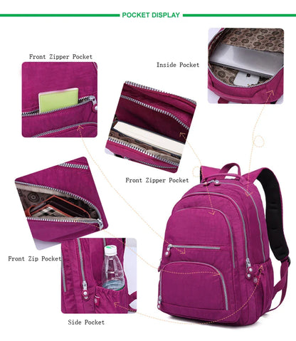 Aesthetic School Backpacks for Teenagers Girl 2024 Nylon Waterproof Travel BackPack Purse Women Laptop Bagpack Mochila