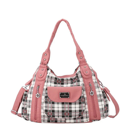 Women Handhag Designers Luxury Hand bags Fashion Women Plaid Shoulder Bags Female Top-handle Bags Large Purse Hobos
