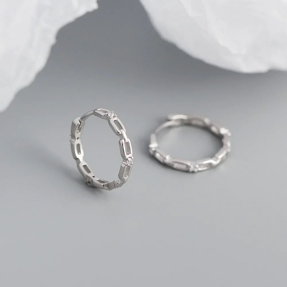 925 Sterling Silver Earring Colorful Dripping Oil Material Ear Ring Ear Buckle Rhombus Shape Trend Wild Girl Women Boy Ear Jewel