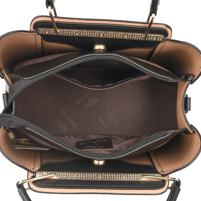 Bolsas de Luxo Femininas Bolsas de Grife 3 Camadas Couro Macio Ombro Transversal Sacola Feminina Grande Capacidade Compras Mensageiro Tote