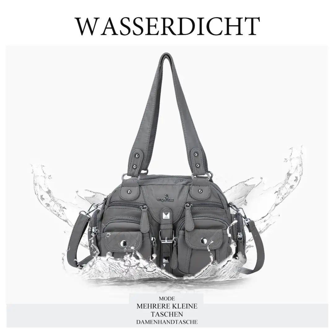 Women Small Handbags Satchel Top-handle Handbag PU Shoulder Bag 8”x11” Dumpling Pack Multi-pockets Shoulder Bag
