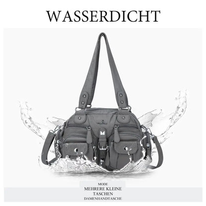 Women Small Handbags Satchel Top-handle Handbag PU Shoulder Bag 8”x11” Dumpling Pack Multi-pockets Shoulder Bag