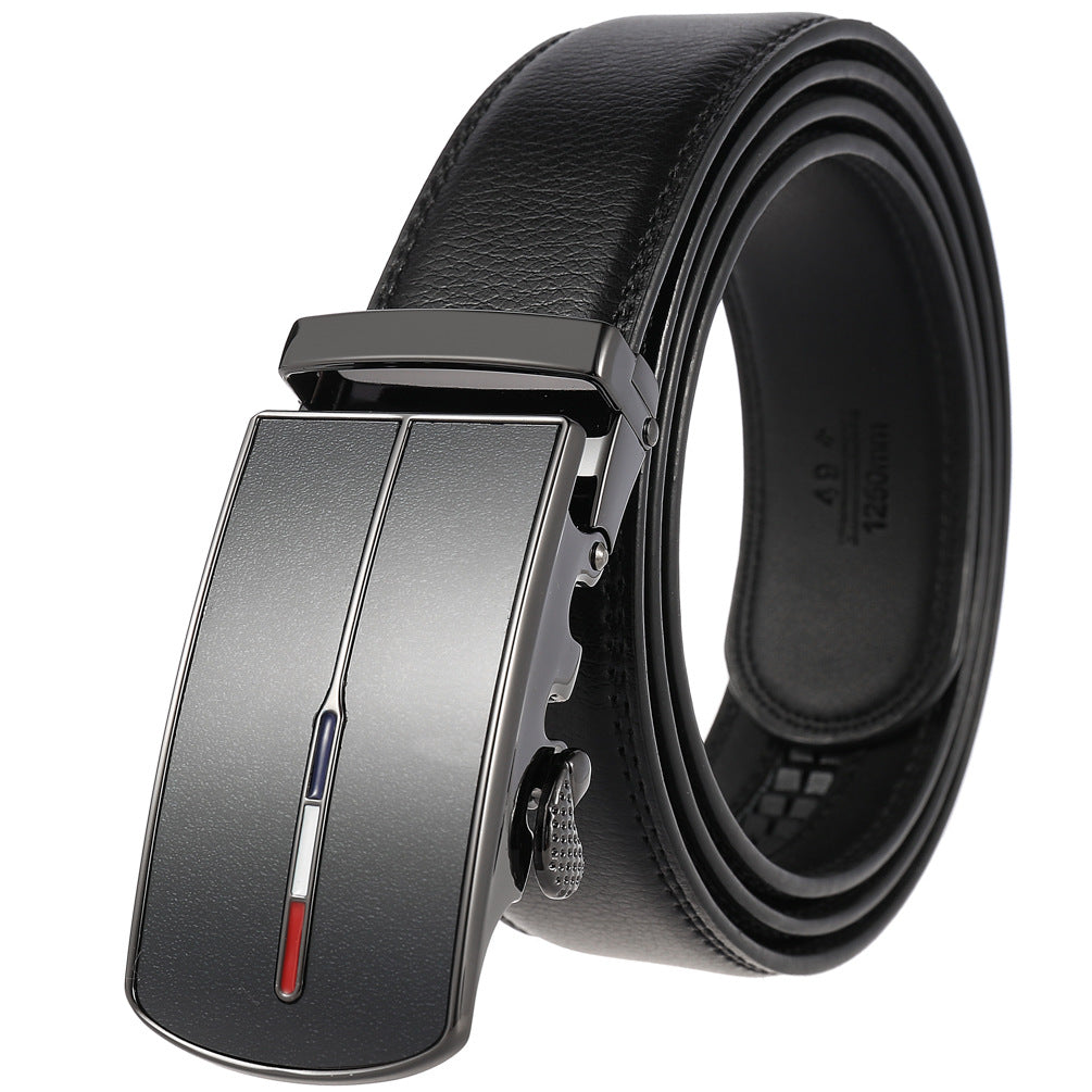 Cowskin Belt Men High Quality Leather Belts Strap Male Metal Automatic Buckle Belt for Men Formal Luxury Waistband Strap
