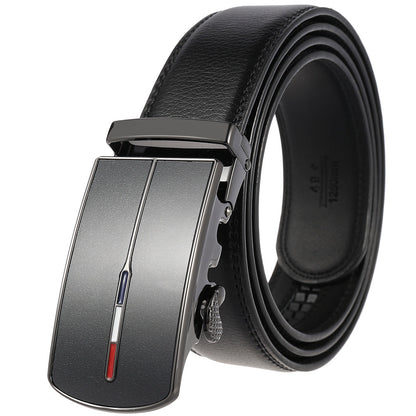 Cowskin Belt Men High Quality Leather Belts Strap Male Metal Automatic Buckle Belt for Men Formal Luxury Waistband Strap
