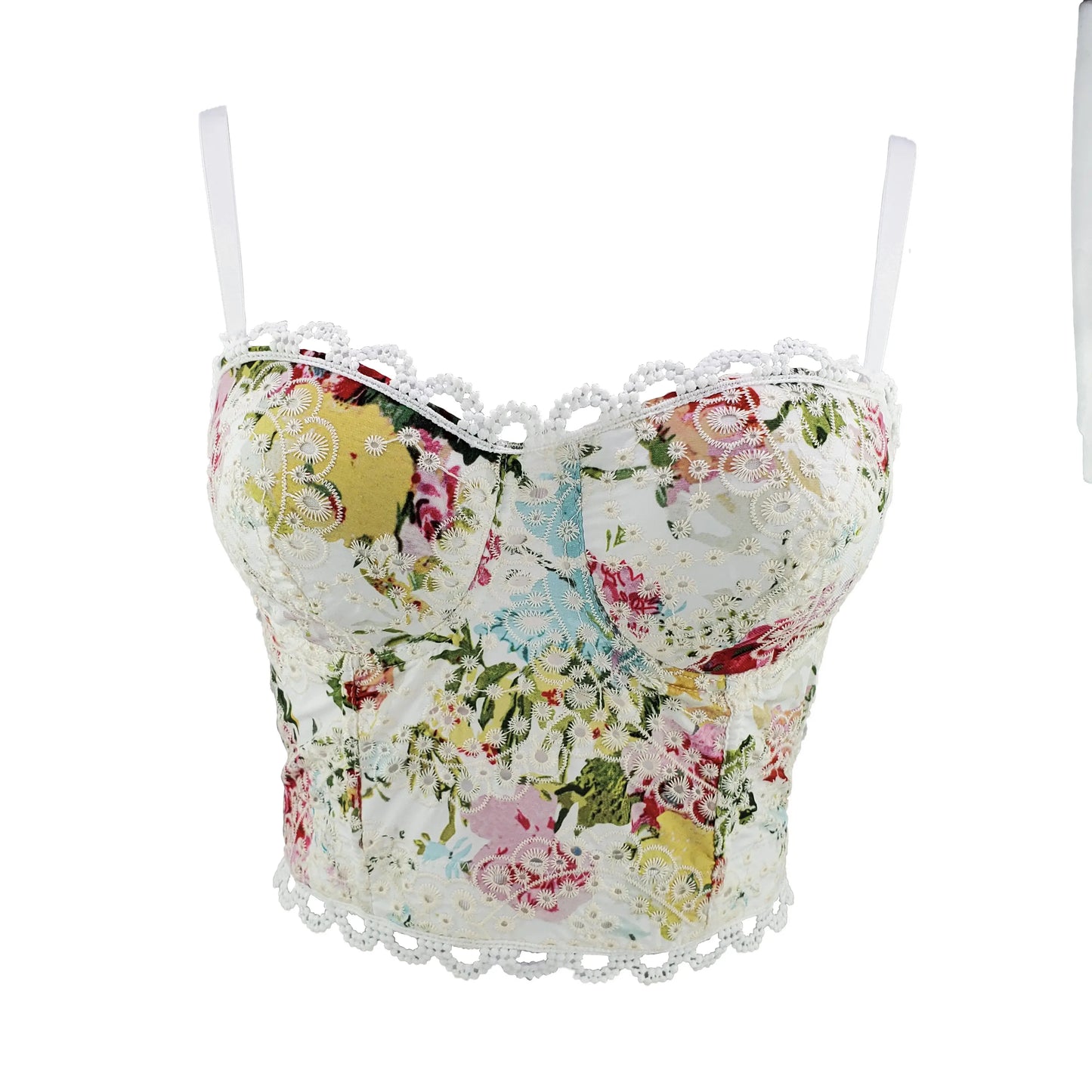 S M L XL 2XL 3XL Fashion Mesh Push Up Bralet Women's Corset Bustier Bra Night Club Party Sexy Cropped Top Vest fashion AW514