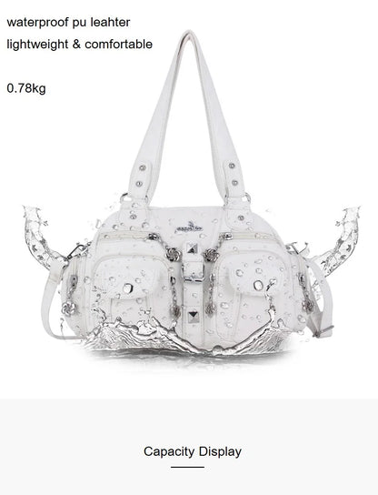Vintage Bag Women Small Handbags Satchel Top-handle Handbag PU Shoulder Bag Dumpling Pack Multi-pockets Shoulder Bags