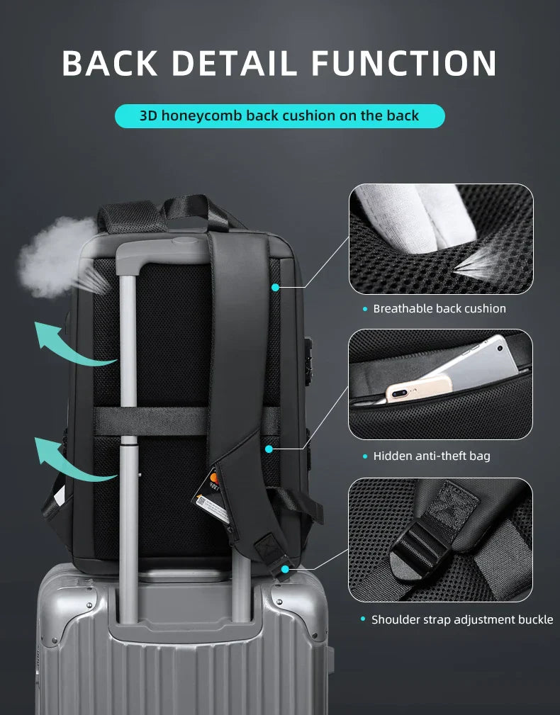 Brand Laptop Backpack Anti-theft Waterproof School Backpacks USB Charging Men Business Travel Bag Backpack New Design