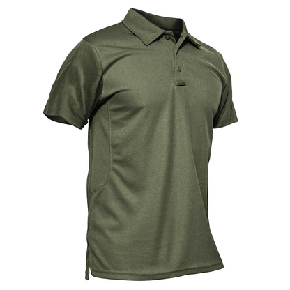 Summer Colorful Fashion Polo Tee Shirts Men's Short Sleeve T-shirt Quick Dry Army Team Work Green T-Shirt Tops Clothing