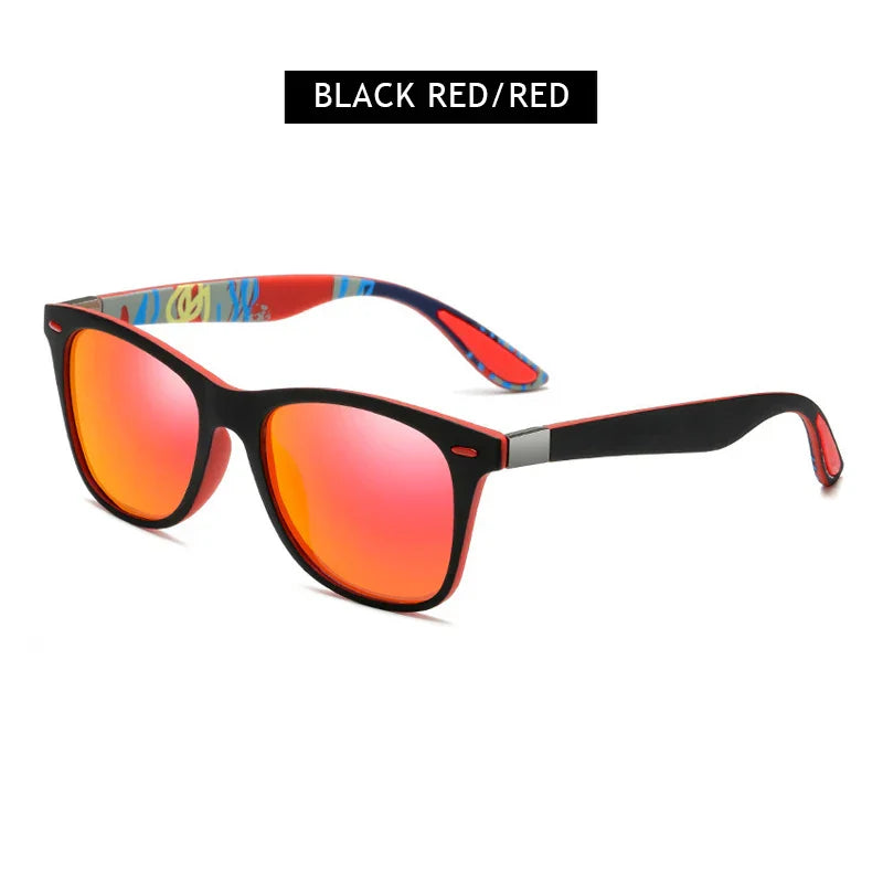 Polarized Sunglasses Men Women Classic Square Plastic Driving Sun Glasses Male Fashion Black Travelling Shades UV400