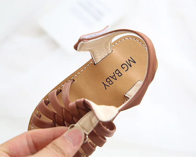 Kid girl Sandals toddler Girls flat Sandals girls braid sandals