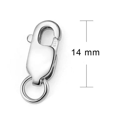 2pcs Genuine Real Solid 925 Sterling Silver Spring Lobster Clasps Hooks Claw Jewelry Making Findings Close Sealed Ring Buckle
