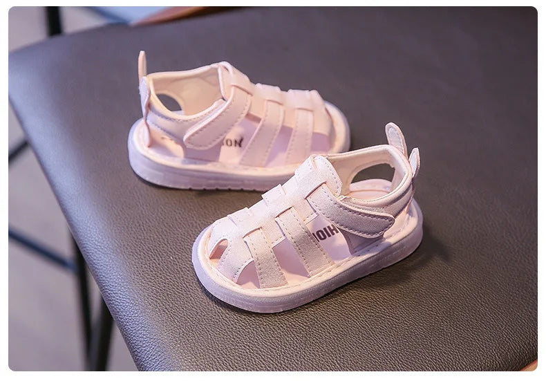 Summer Children Light-up Toddler Shoes New Bunny Soft-soled Roman Shoes Baby's Footwear Sandals Kids Shoes Girl with LED G12191