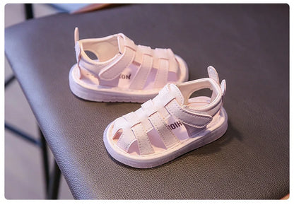 Summer Children Light-up Toddler Shoes New Bunny Soft-soled Roman Shoes Baby's Footwear Sandals Kids Shoes Girl with LED G12191