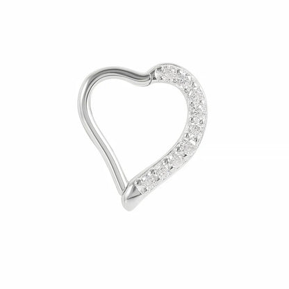 Multible Crystal Hoop Earrings for Women 2021 925 Sterling Silver Ear Nose Jewelry Earrings Heart Round joyas de plata 925