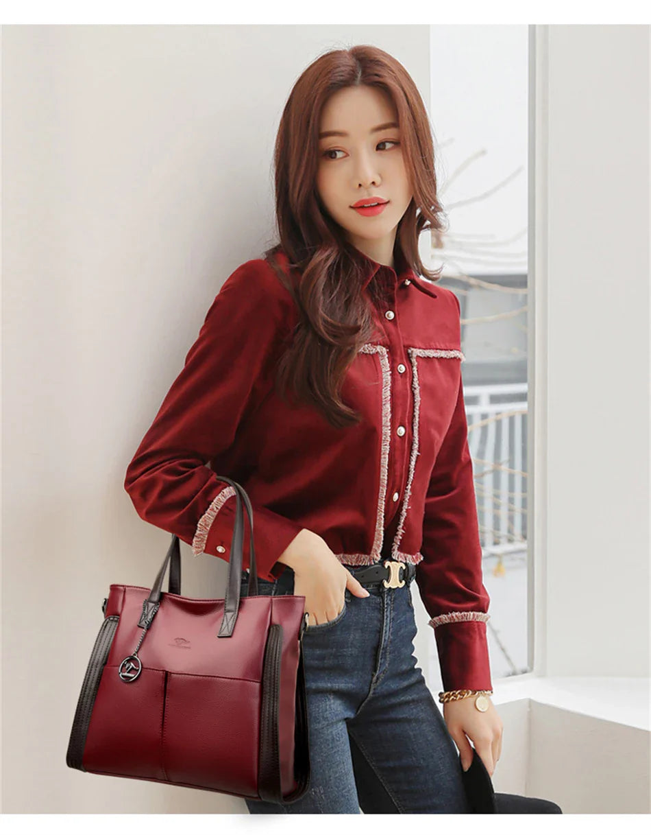 Women Fahsion Tote Bag Handbag Purses Large Luxury Designer Shopper Bag Soft Leather Branded Shoulder Crossbody Messenger Bag