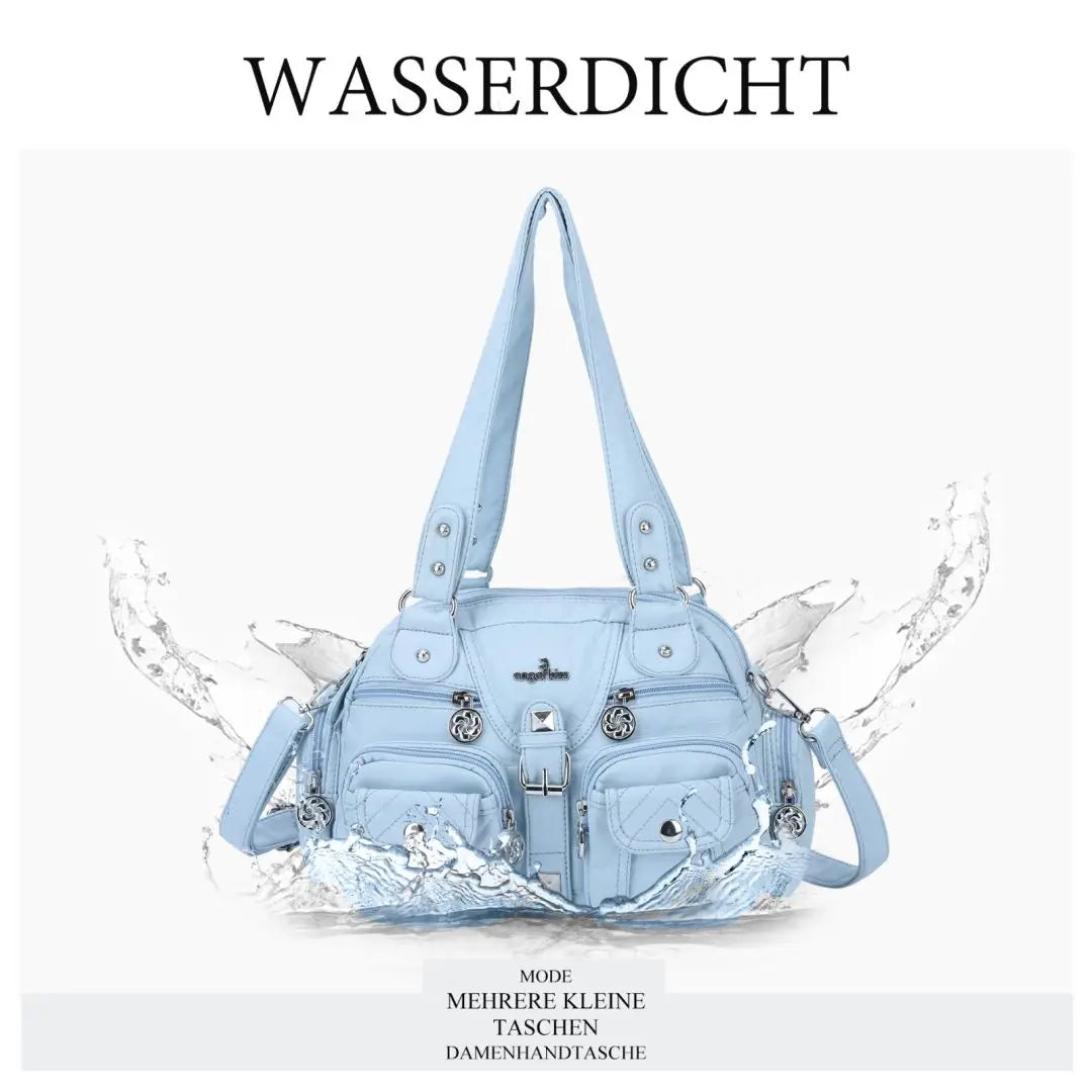 Women Small Handbags Satchel Top-handle Handbag PU Shoulder Bag 8”x11” Dumpling Pack Multi-pockets Shoulder Bag