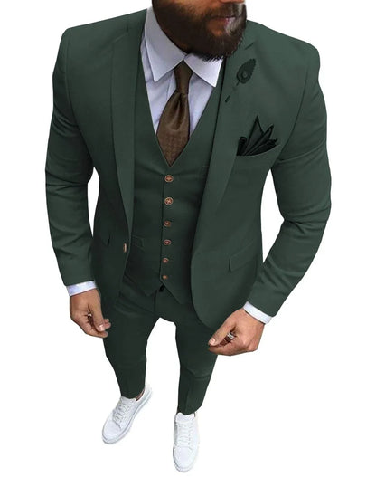 Ternos Masculinos de Baile Smoking Slim Fit 3 Peças Ternos de Casamento para Noivos